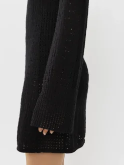 Robes-Chloé Mini Robe Manches Trompette Noir