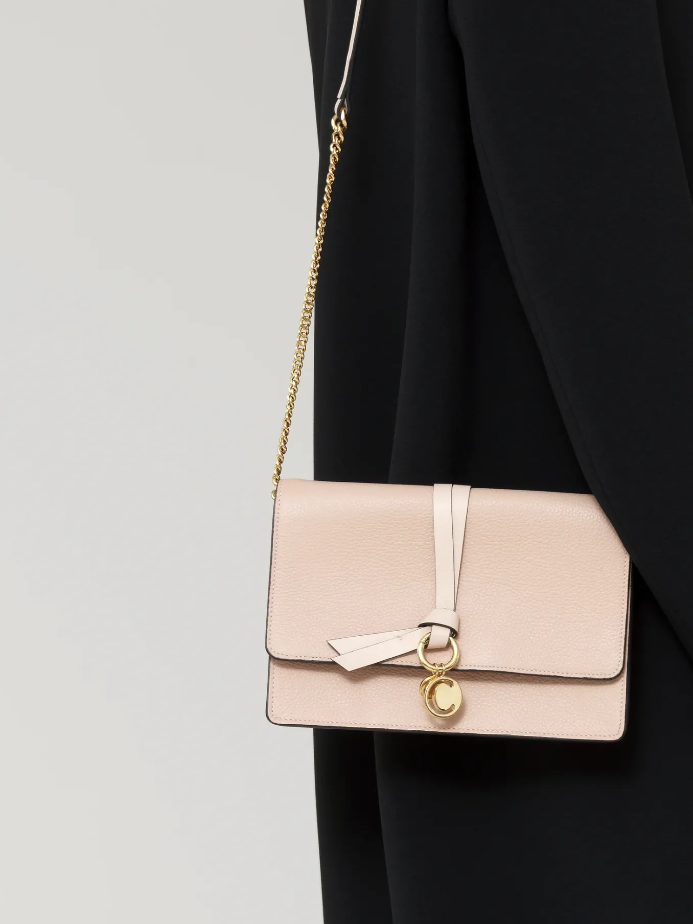 Sacs À Bandoulière-Chloé Mini Sac Alphabet Cement Pink