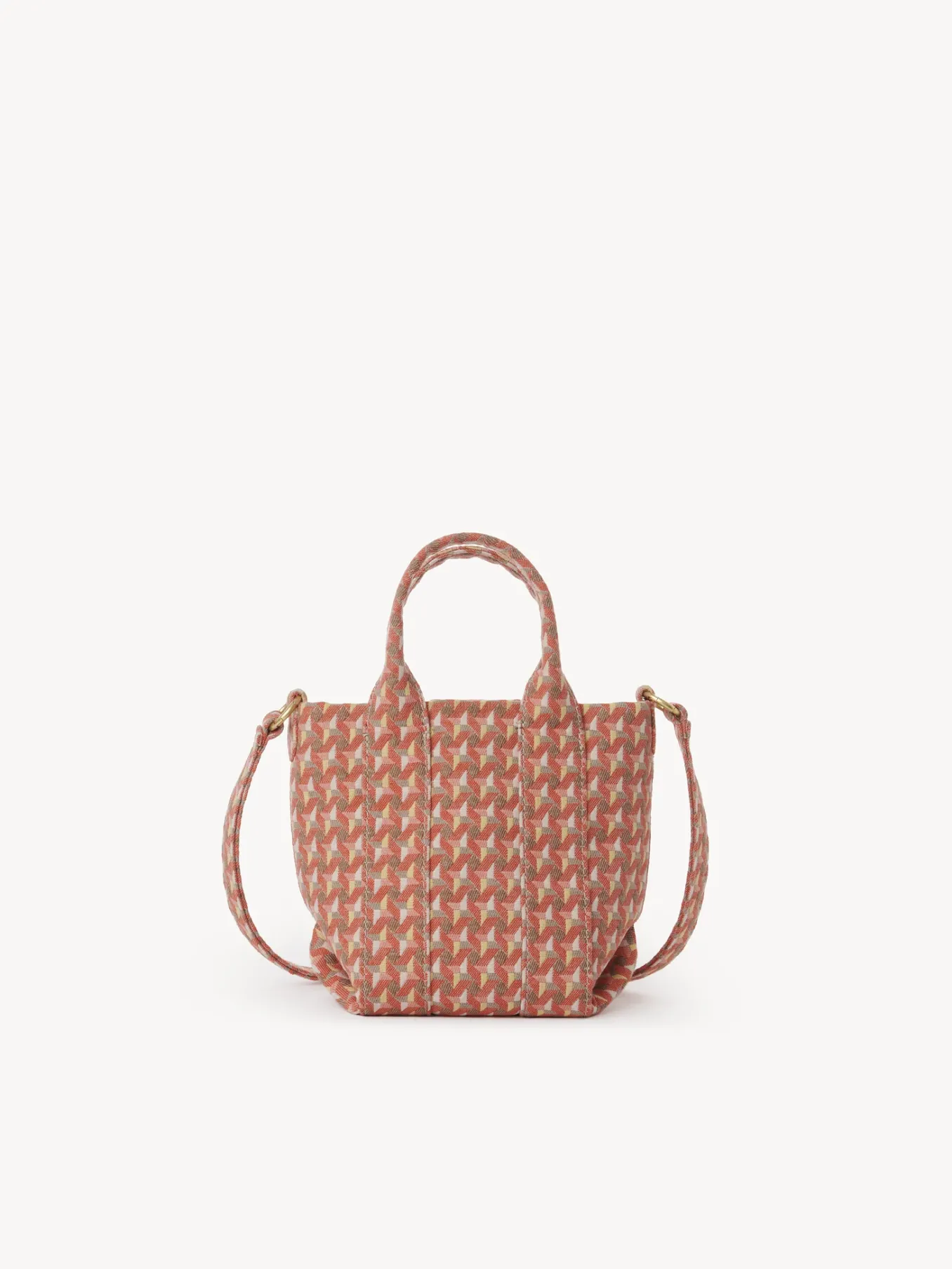 Sacs Porté Épaule-Chloé Mini Sac Cabas Laetizia Happy Orange