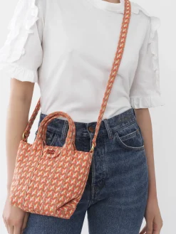 Sacs Porté Épaule-Chloé Mini Sac Cabas Laetizia Happy Orange