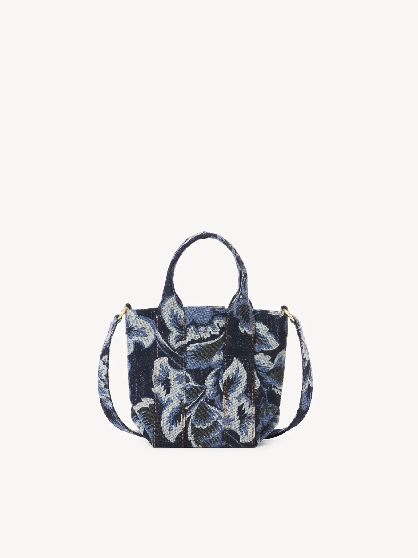 Sacs Porté Épaule-Chloé Mini Sac Cabas Laetizia Denim