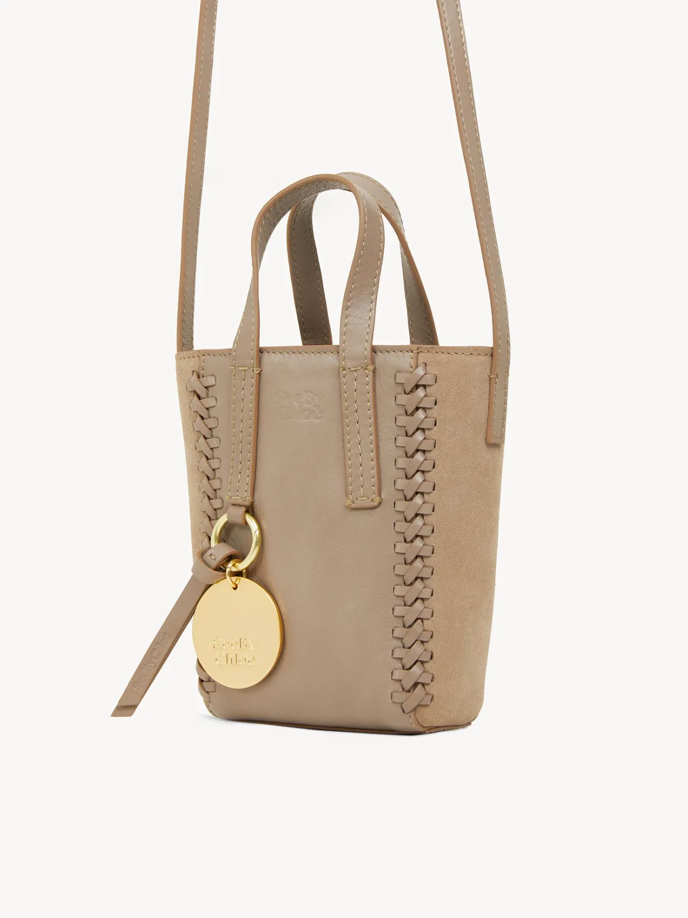 Sacs Cabas Et Paniers-Chloé Mini Sac Cabas Tilda Motty Grey