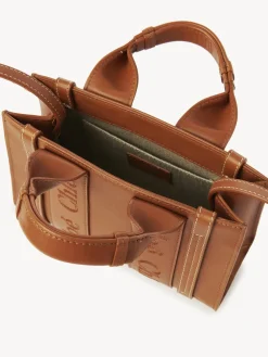 Sacs À Bandoulière-Chloé Mini Sac Cabas Woody A Bandoulière Caramel
