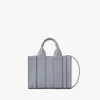 Sacs À Bandoulière-Chloé Mini Sac Cabas Woody A Bandoulière Storm Blue
