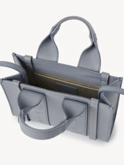 Sacs À Bandoulière-Chloé Mini Sac Cabas Woody A Bandoulière Storm Blue