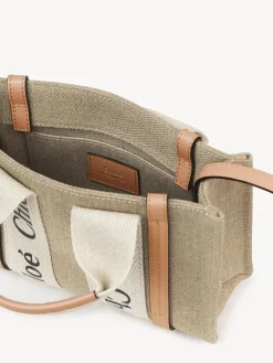 Sacs À Bandoulière-Chloé Mini Sac Cabas Woody A Bandoulière White - Beige 1
