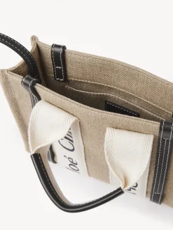 Sacs À Bandoulière-Chloé Mini Sac Cabas Woody A Bandoulière White - Blue 1