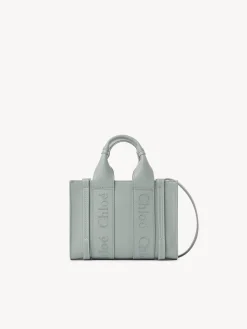 Sacs À Bandoulière-Chloé Mini Sac Cabas Woody A Bandoulière Bay Green