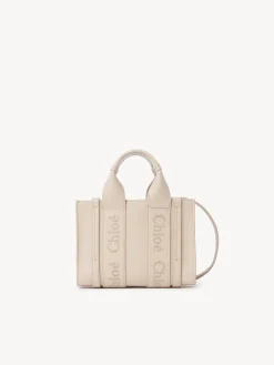 Sacs À Bandoulière-Chloé Mini Sac Cabas Woody A Bandoulière Cement Pink