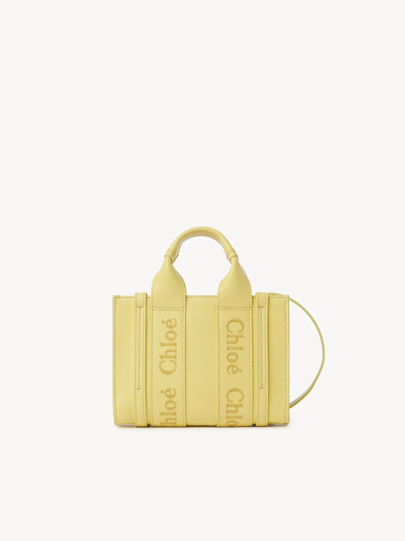 Sacs À Bandoulière-Chloé Mini Sac Cabas Woody A Bandoulière Daffodil Yellow