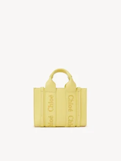 Sacs À Bandoulière-Chloé Mini Sac Cabas Woody A Bandoulière Daffodil Yellow