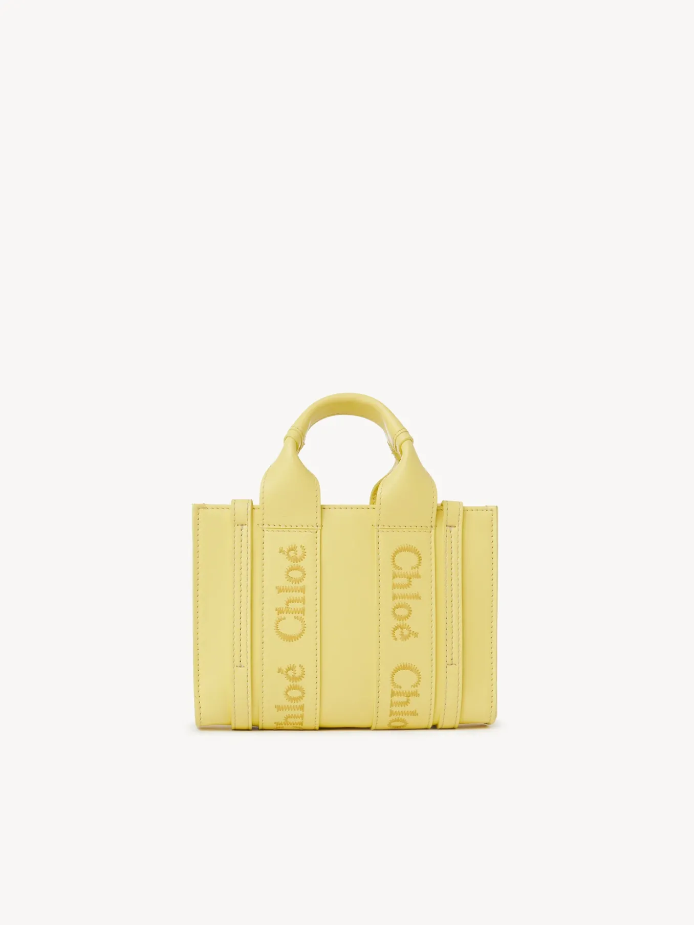 Sacs À Bandoulière-Chloé Mini Sac Cabas Woody A Bandoulière Daffodil Yellow