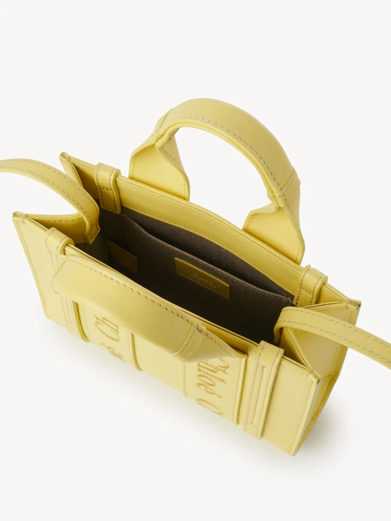 Sacs À Bandoulière-Chloé Mini Sac Cabas Woody A Bandoulière Daffodil Yellow