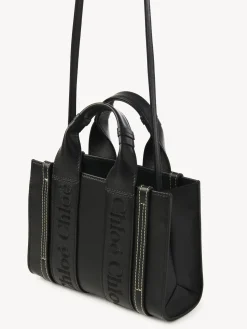 Sacs À Bandoulière-Chloé Mini Sac Cabas Woody A Bandoulière Noir