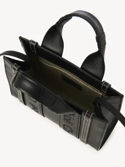 Sacs À Bandoulière-Chloé Mini Sac Cabas Woody A Bandoulière Noir