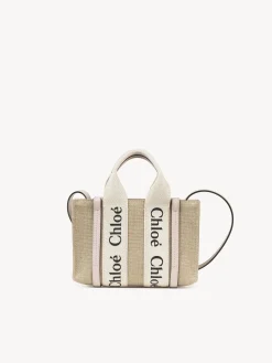 Sacs À Bandoulière-Chloé Mini Sac Cabas Woody A Bandoulière Cement Pink