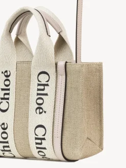 Sacs À Bandoulière-Chloé Mini Sac Cabas Woody A Bandoulière Cement Pink