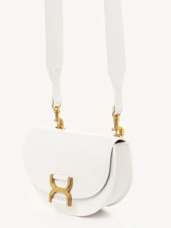 Sacs À Bandoulière-Chloé Mini Sac Demi-Lune Marcie Misty Ivory