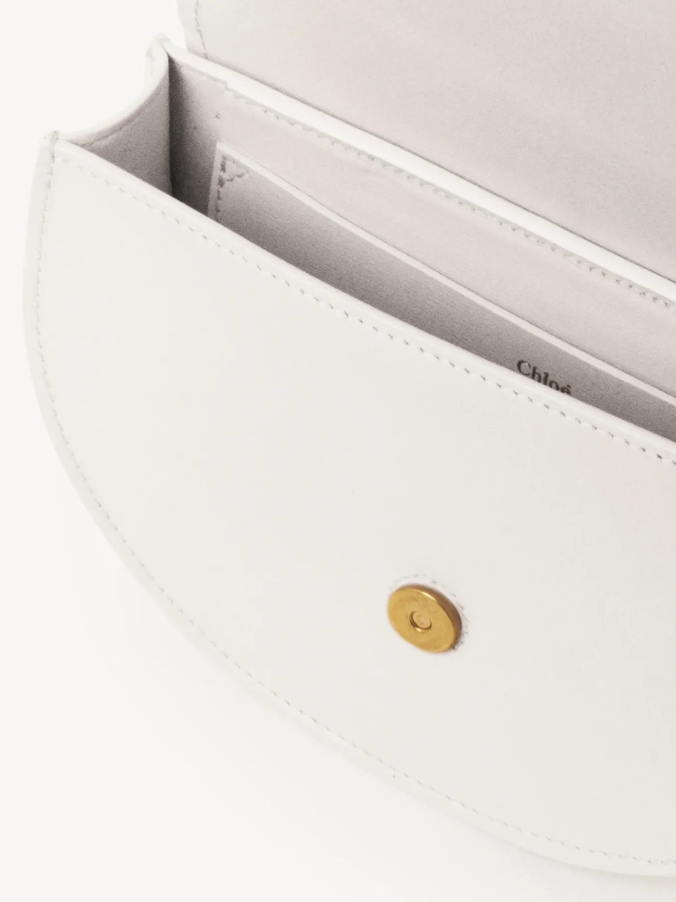 Sacs À Bandoulière-Chloé Mini Sac Demi-Lune Marcie Misty Ivory