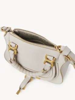 Sacs À Bandoulière-Chloé Mini Sac Double Porte Marcie Wild Grey