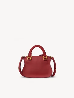 Sacs À Bandoulière-Chloé Mini Sac Double Porte Marcie Reddish Pink