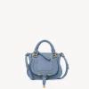 Sacs À Bandoulière-Chloé Mini Sac Double Porte Marcie Shady Cobalt