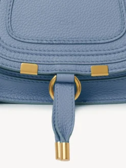 Sacs À Bandoulière-Chloé Mini Sac Double Porte Marcie Shady Cobalt