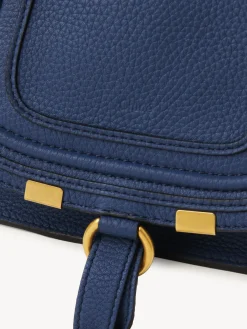 Sacs À Bandoulière-Chloé Mini Sac Double Porte Marcie Deep Denim