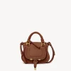 Sacs À Bandoulière-Chloé Mini Sac Double Porte Marcie Tan