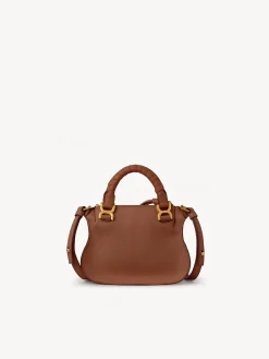 Sacs À Bandoulière-Chloé Mini Sac Double Porte Marcie Tan