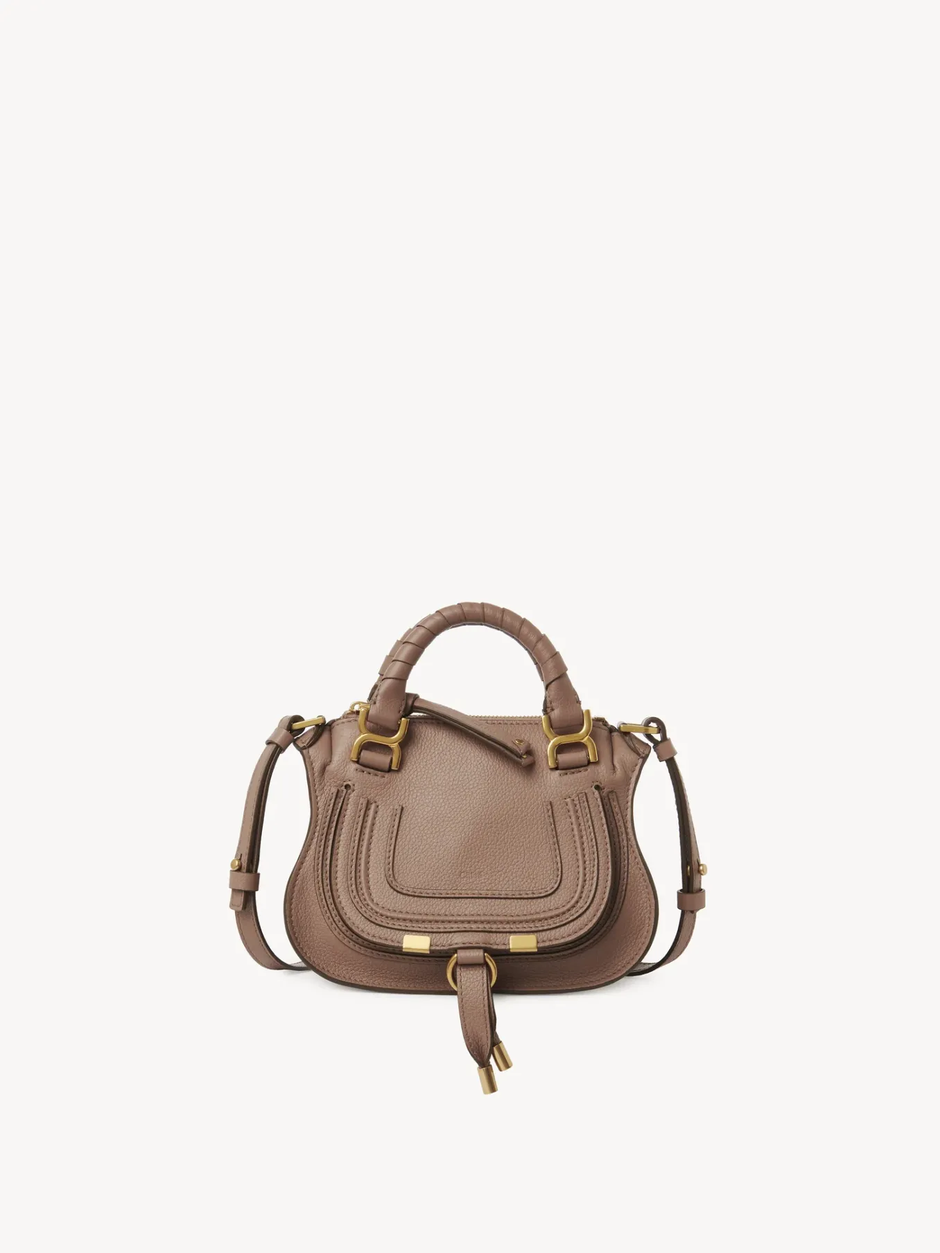 Sacs À Bandoulière-Chloé Mini Sac Double Porte Marcie Woodrose