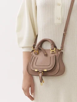 Sacs À Bandoulière-Chloé Mini Sac Double Porte Marcie Woodrose