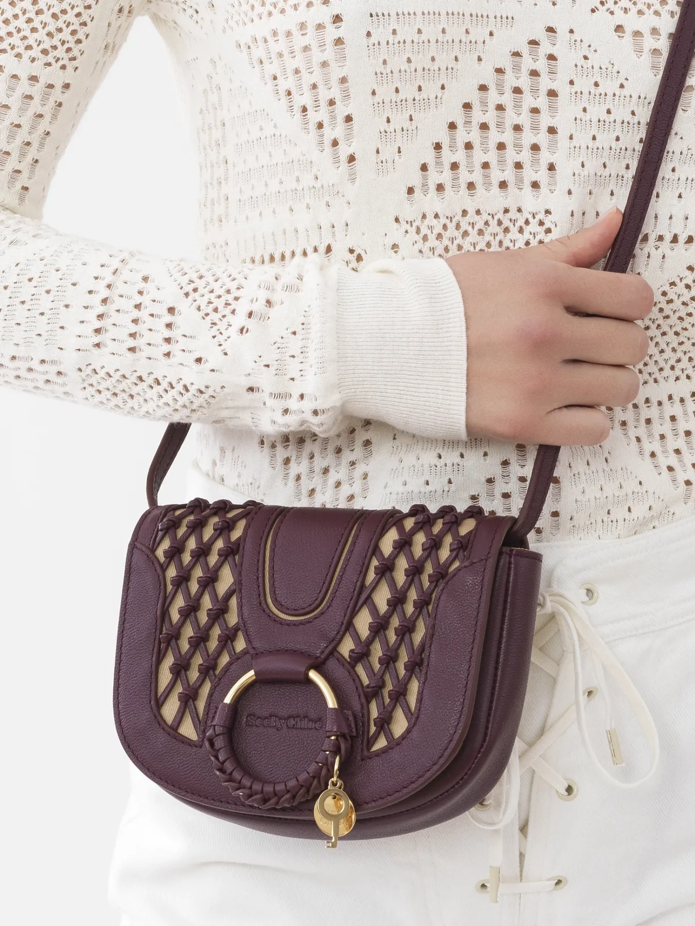 Sacs Porté Épaule-Chloé Mini Sac Hana Intense Violine