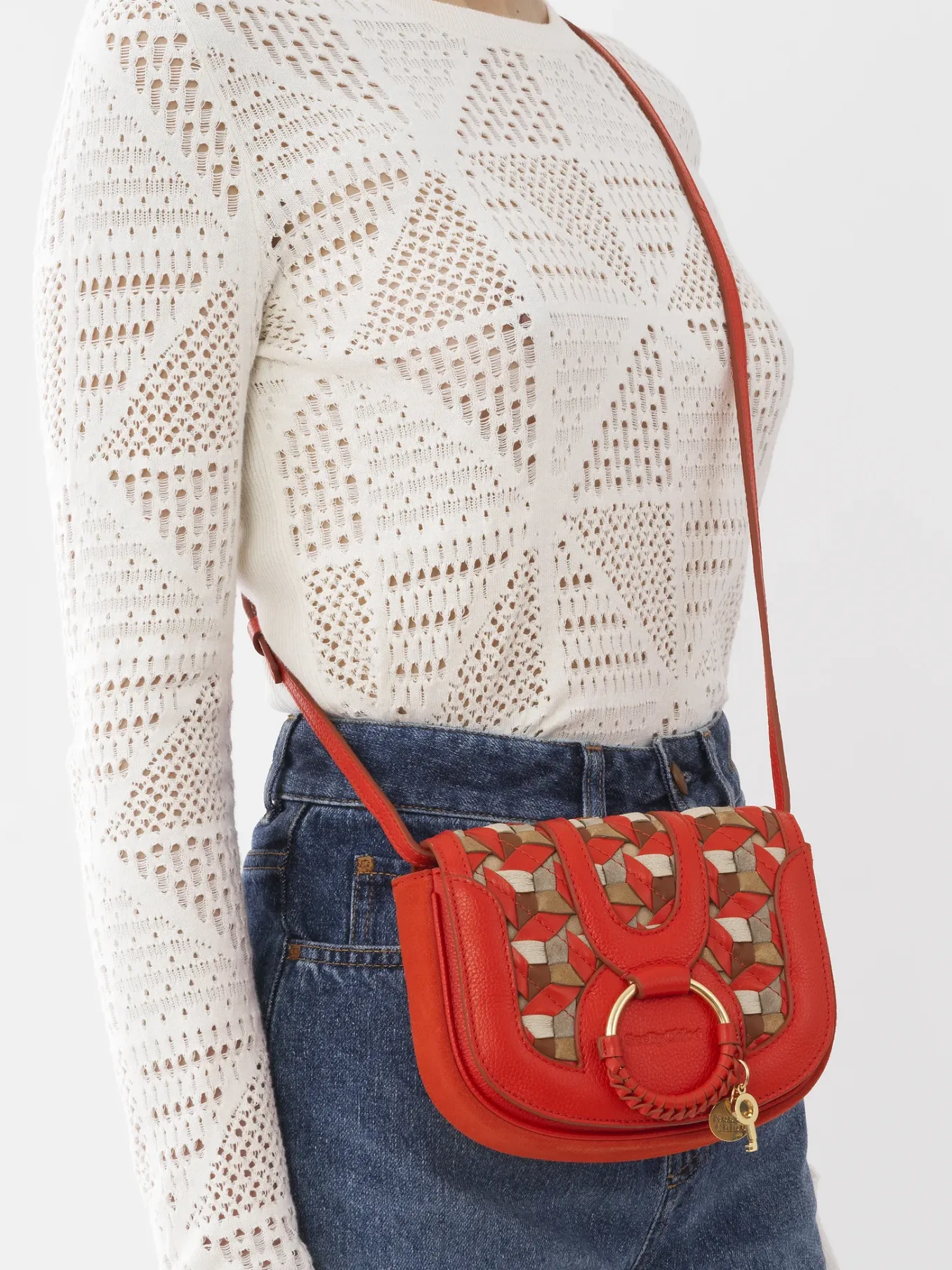 Sacs Porté Épaule-Chloé Mini Sac Hana Happy Orange