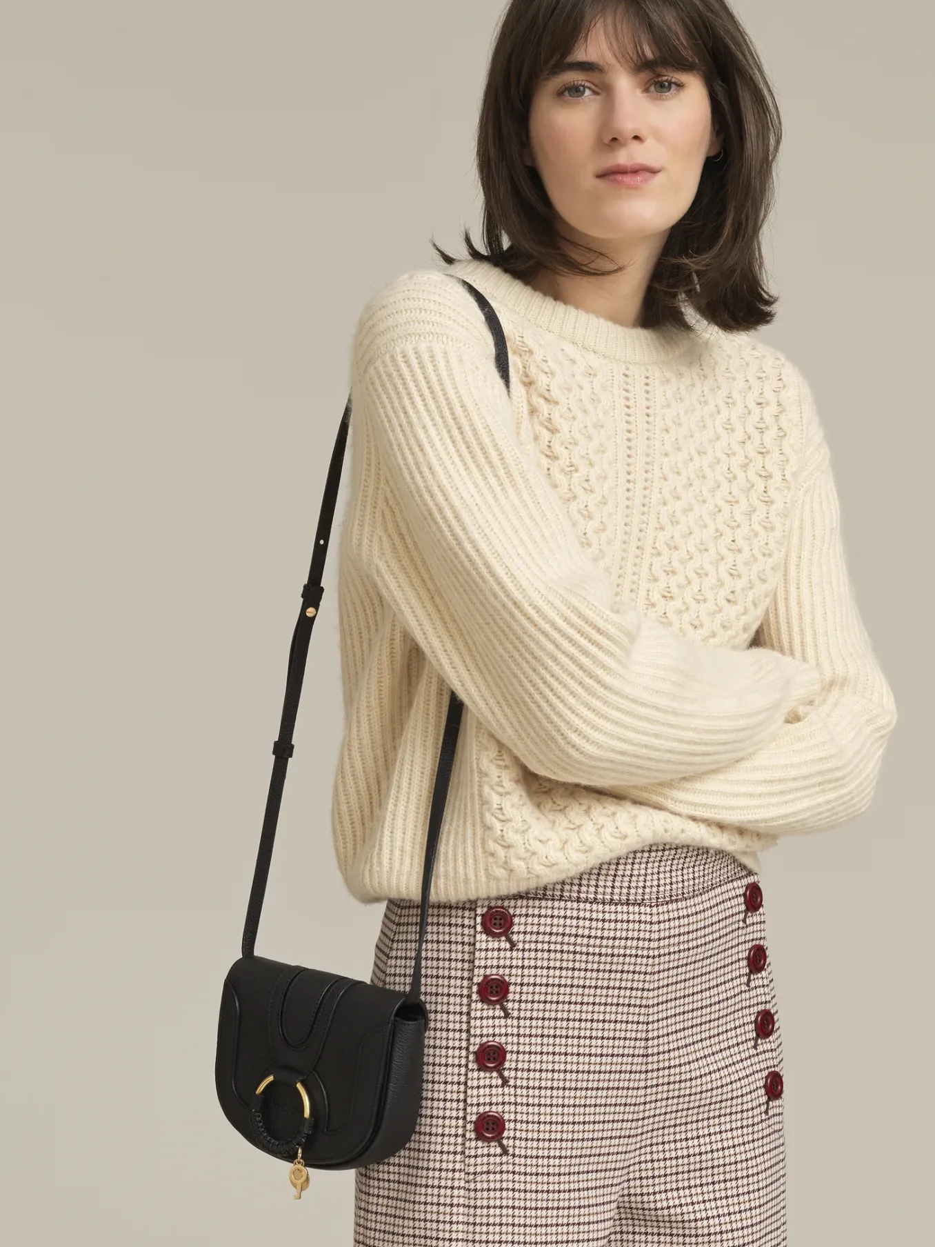 Sacs À Bandoulière-Chloé Mini Sac Hana Noir