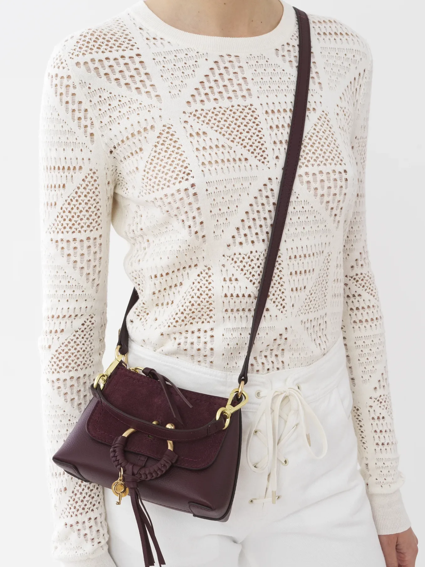 Sacs Porté Épaule-Chloé Mini Sac Joan Full Violine