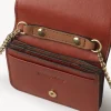 Pochettes-Chloé Mini Sac Porte-Cartes Layers Burnt Henna