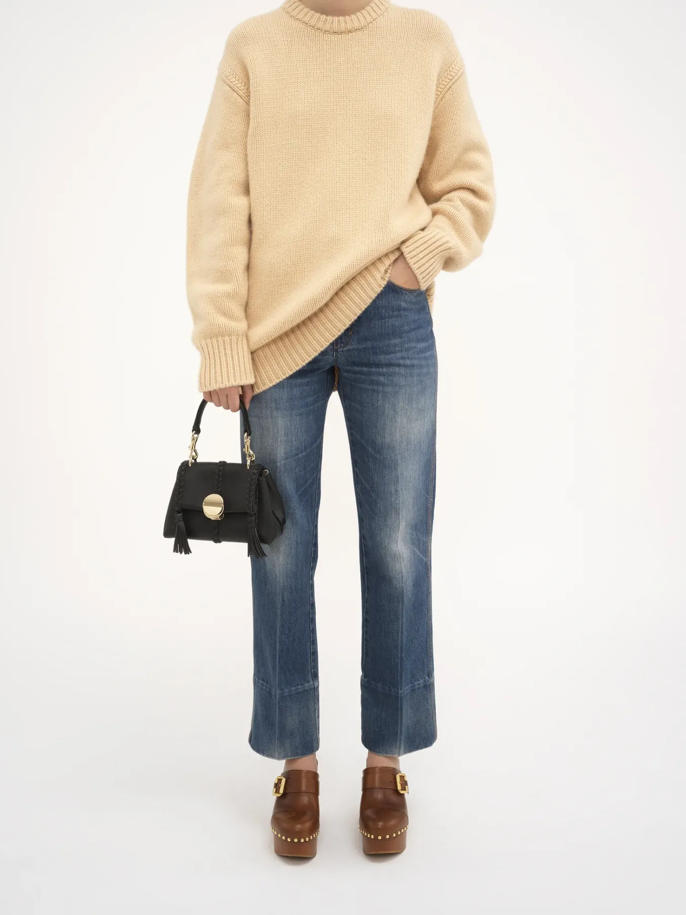 Mini Sacs-Chloé Mini Sac Souple Porte Épaule Penelope Noir