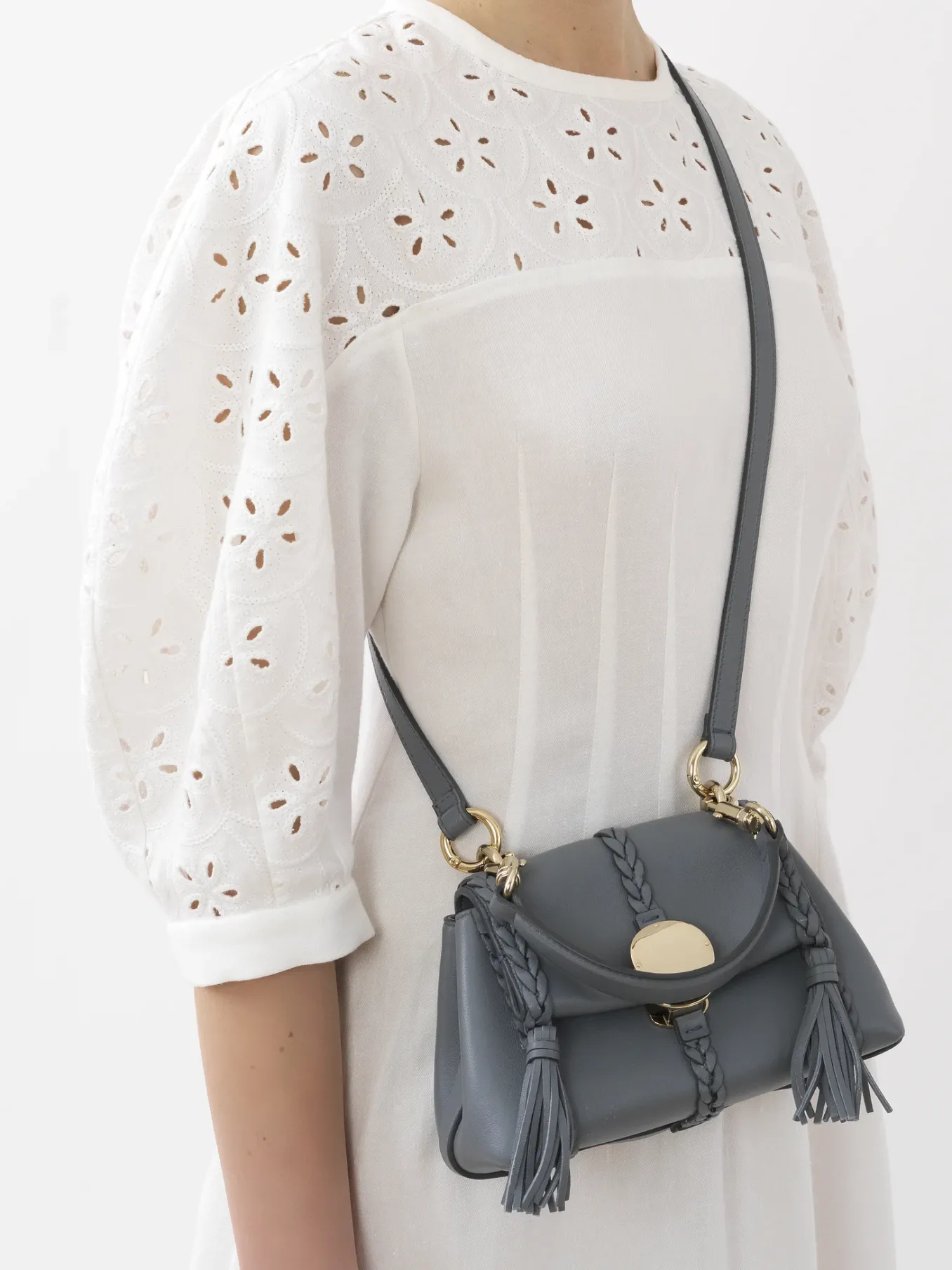 Mini Sacs-Chloé Mini Sac Souple Porte Épaule Penelope Storm Blue