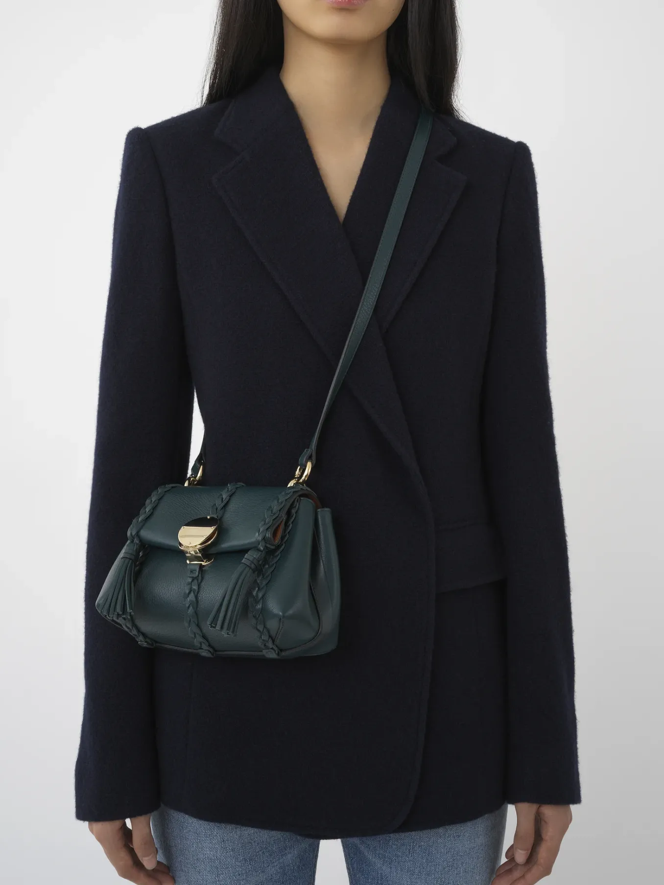 Mini Sacs-Chloé Mini Sac Souple Porte Épaule Penelope Teal Green