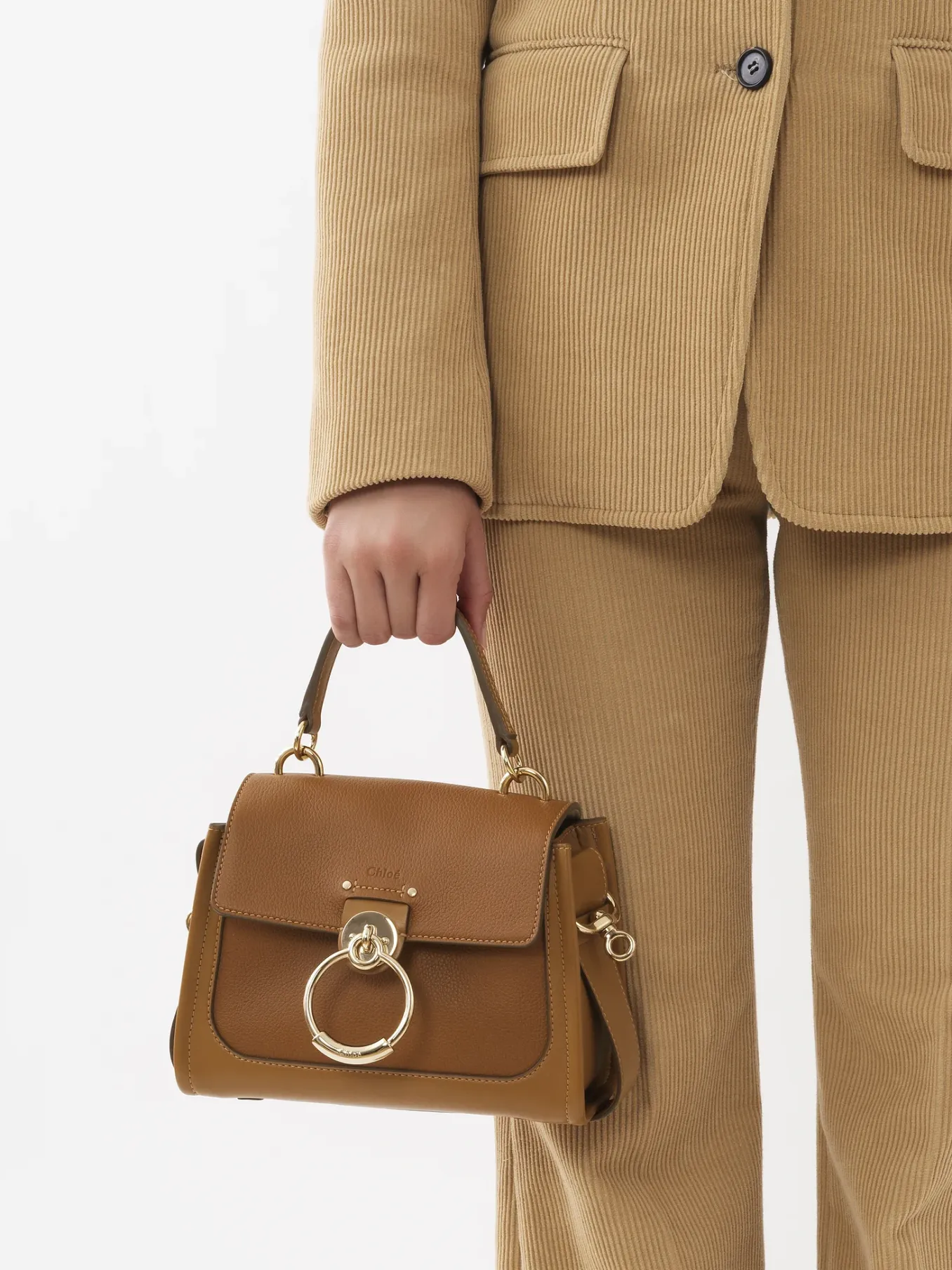Sacs À Bandoulière-Chloé Mini Sac Tess Day Pottery Brown