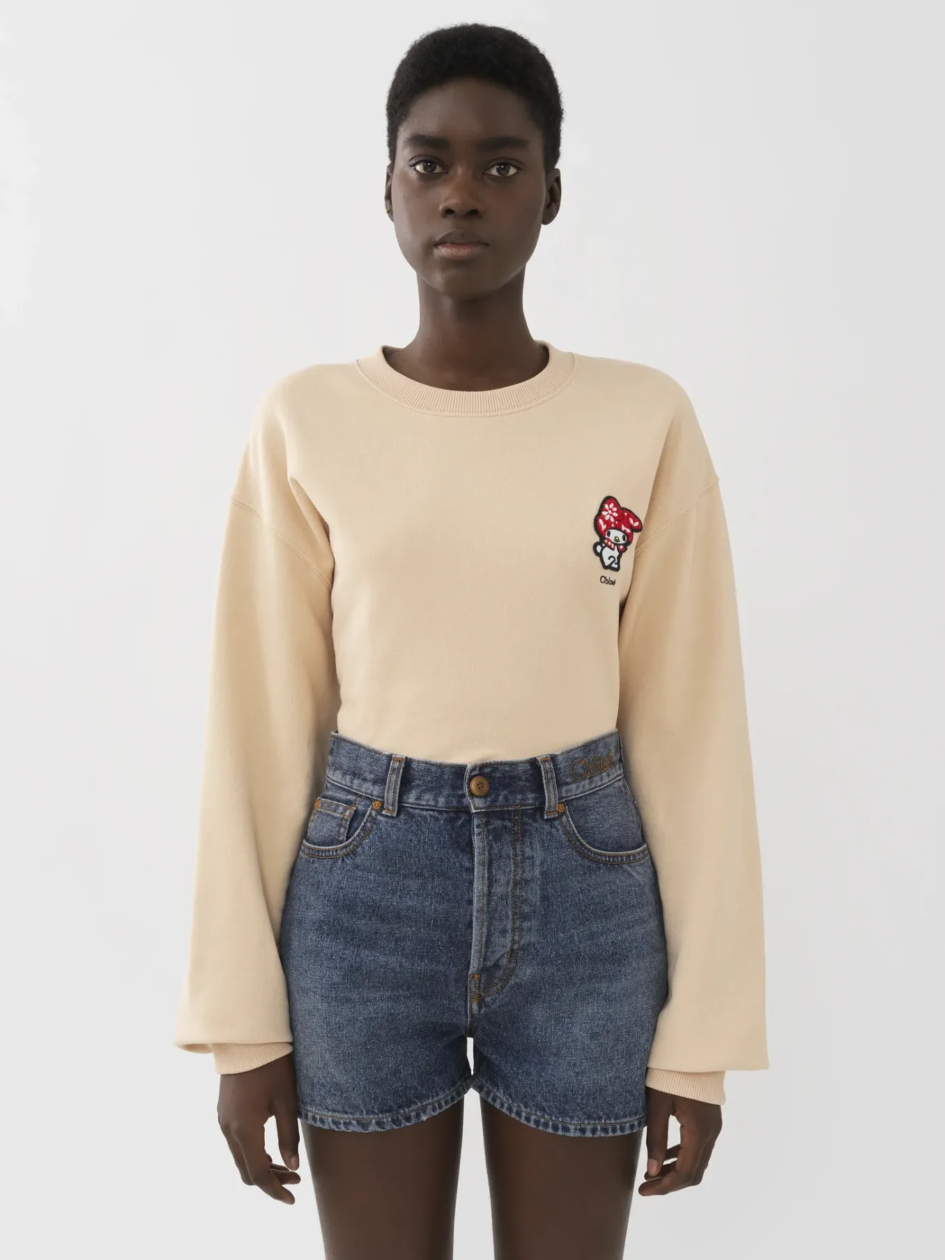 Denim-Chloé Mini Short « Escala » Dusky Blue