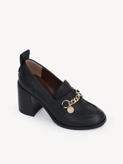 Sandales Et Espadrilles-Chloé Mocassins A Talon Aryel Noir