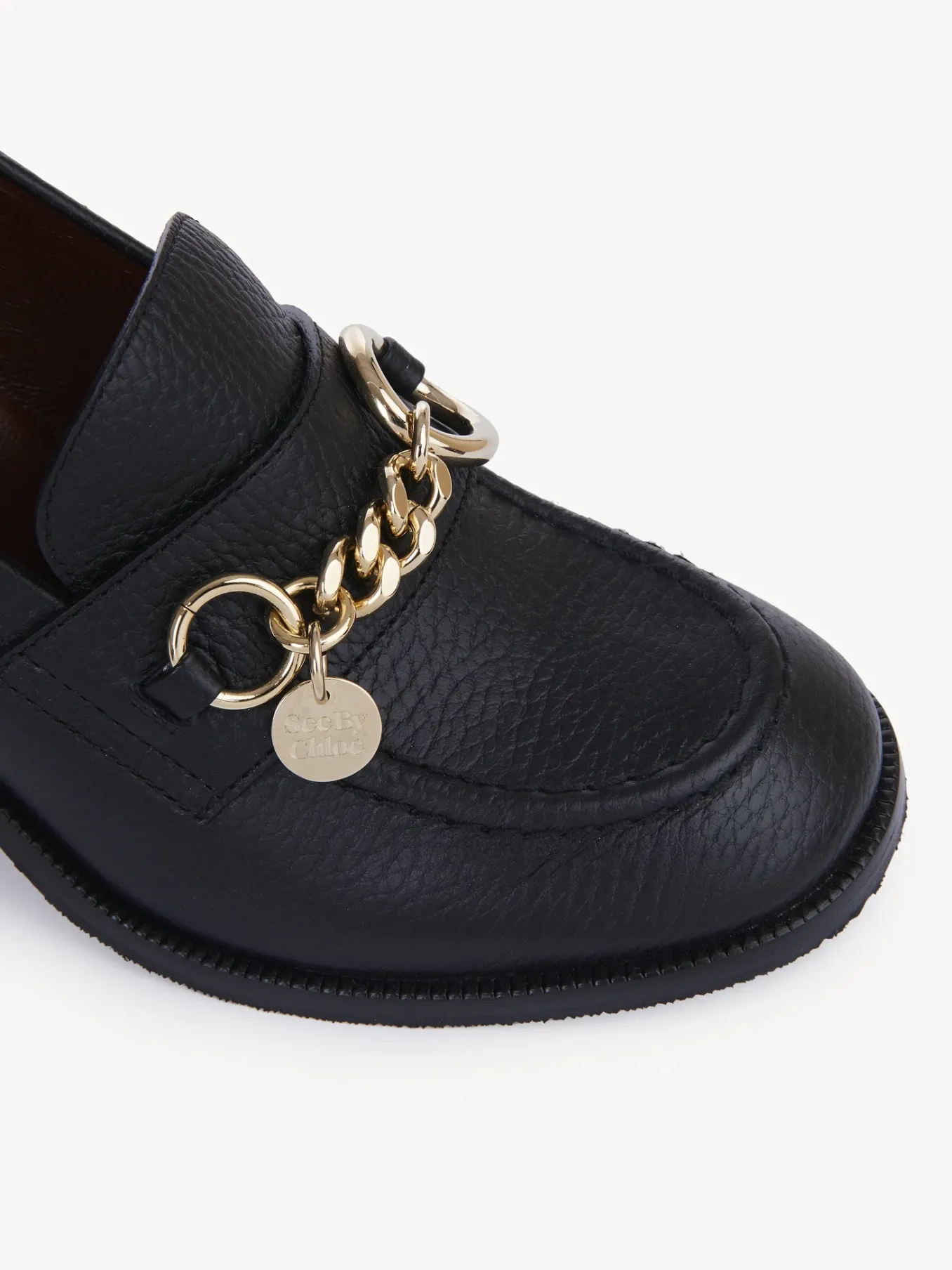 Sandales Et Espadrilles-Chloé Mocassins A Talon Aryel Noir