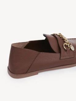 Sandales Et Espadrilles-Chloé Mocassins Aryel Cognac