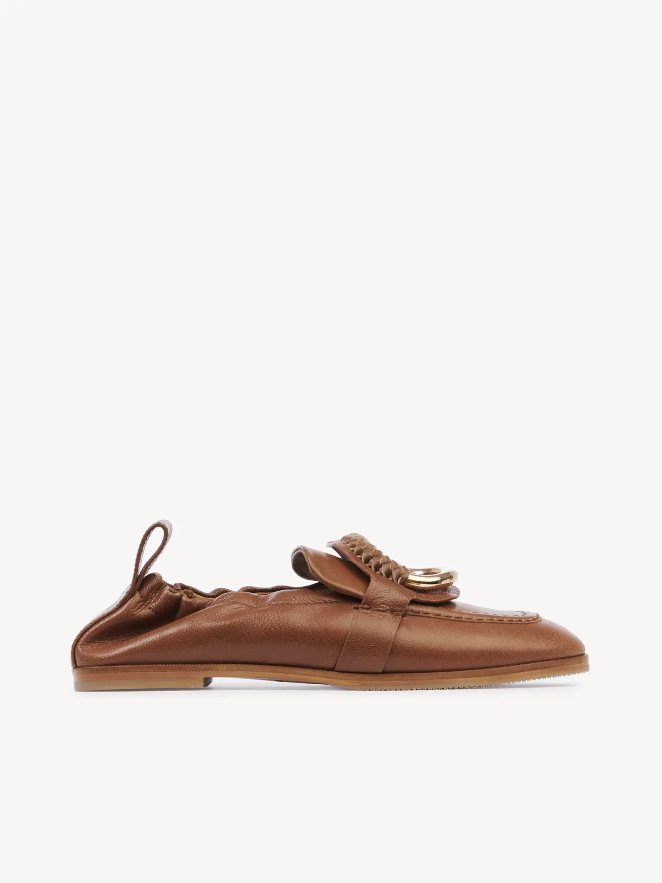 Sandales Et Espadrilles-Chloé Mocassins Hana Tan - Chocolate - Tobacco
