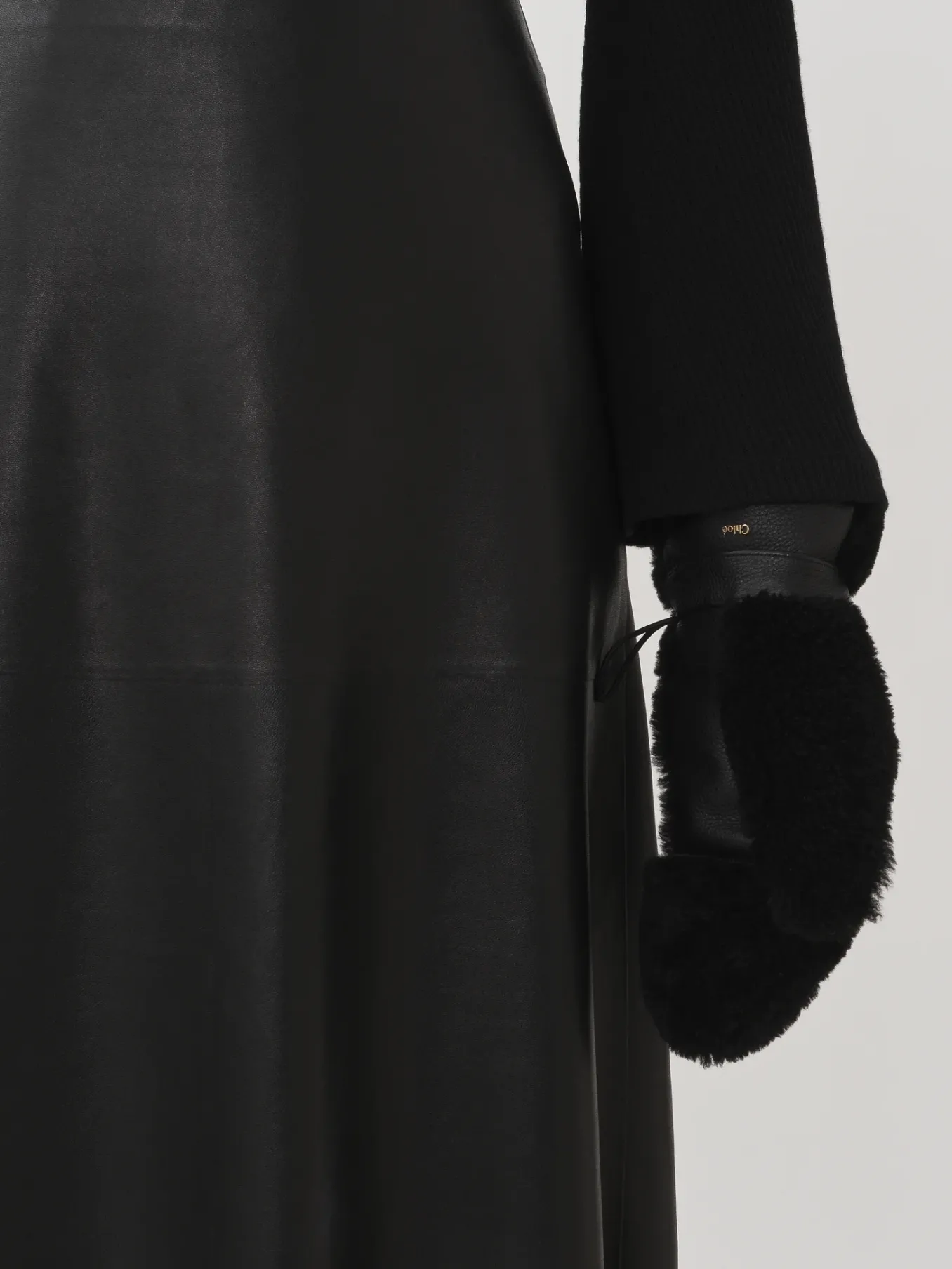 Chapeaux Et Gants-Chloé Moufles Noir
