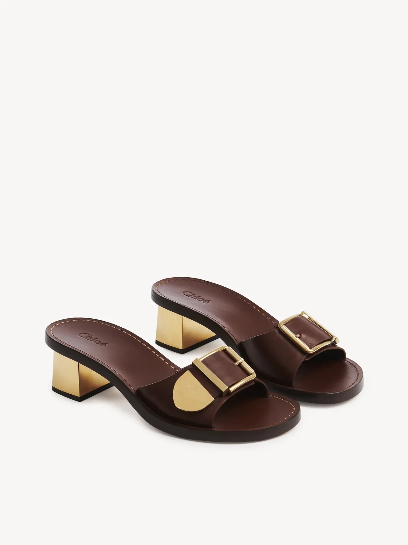 Mules-Chloé Mules A Talon Rebecca Brunet Brown