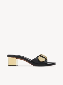 Mules-Chloé Mules A Talon Rebecca Noir