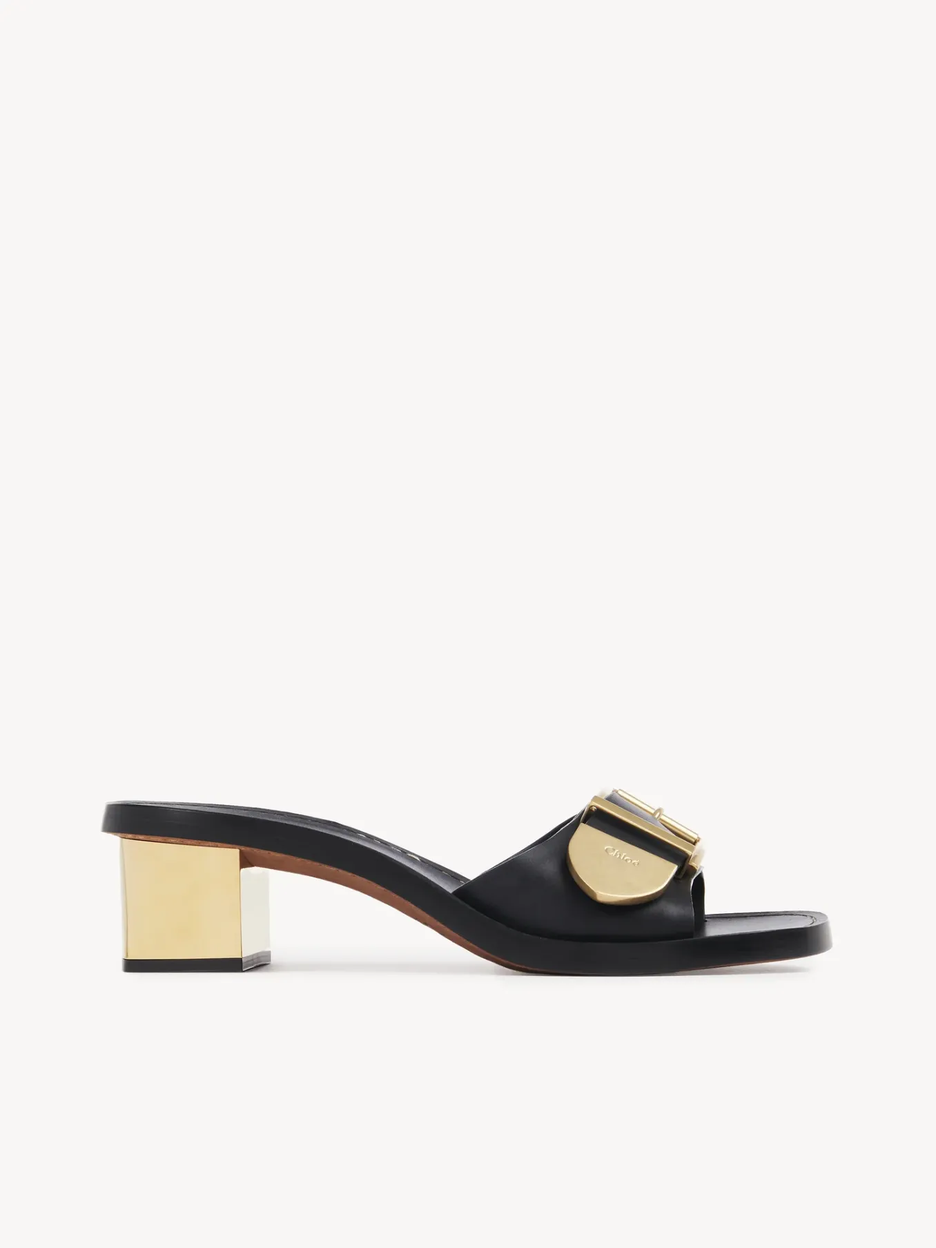 Mules-Chloé Mules A Talon Rebecca Noir